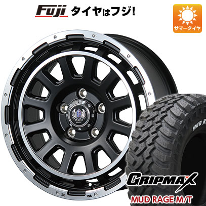 【新品国産5穴114.3車】 夏タイヤ ホイール4本セット 235/70R16 グリップマックス マッドレイジM/T OWL(限定) ブレスト バーンズテック DHストリーム 16インチ(送料無料) サマータイヤ