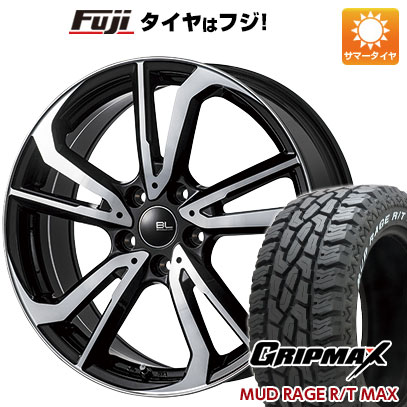 【新品国産5穴114.3車】 夏タイヤ ホイール4本セット 225/65R17 グリップマックス マッドレイジR/T MAX RWL(限定) ブランドルライン レツィオ パールブラックポリッシュ 17インチ(送料無料)