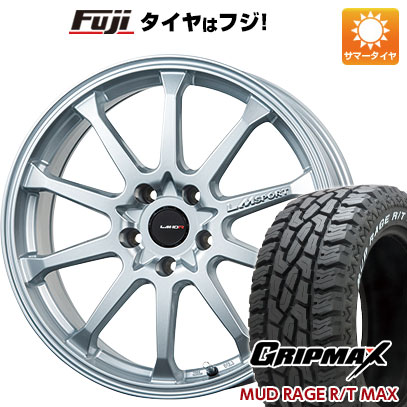 【新品国産5穴114.3車】 夏タイヤ ホイール4本セット 225/65R17 グリップマックス マッドレイジR/T MAX RWL(限定) レアマイスター LMスポーツLM-10R(メタリックシルバー) 17インチ(送料無料)