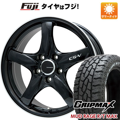 【新品国産5穴114.3車】 夏タイヤ ホイール4本セット 215/65R16 グリップマックス マッドレイジR/T MAX RWL(限定) レアマイスター CS-V(グロスブラック/リムポリッシュ) 16インチ(送料無料) サマータイヤ