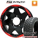 【新品】ジムニーシエラ 夏タイヤ ホイール4本セット 195/80R15 グリップマックス マッドレイジR/T MAX RWL(限定) レアマイスター LMG shuriken グロスブラック/レッドリム 15インチ(送料無料)