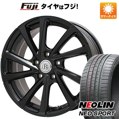 【新品国産5穴100車】 夏タイヤ ホイール4本セット 205/50R17 ネオリン ネオスポーツ(限定) ブランドル E04B 17インチ(送料無料)