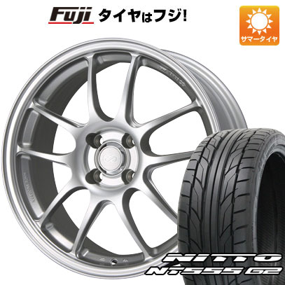 【パンク保証付き】【新品国産4穴100車】 夏タイヤ ホイール4本セット 205/45R17 ニットー NT555 G2 エ..