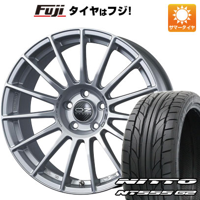 【パンク保証付】【新品国産4穴100車】 夏タイヤ ホイール4本セット 205/45R17 ニットー NT555 G2 OZ SツーリズモLM 17インチ(送料無料)