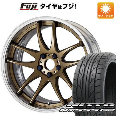 【パンク保証付】【新品国産5穴100車】 夏タイヤ ホイール4本セット 225/35R19 ニットー NT555 G2 ワーク エモーション CR 2P 19インチ(送料無料)