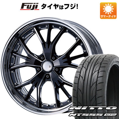 【パンク保証付】【新品国産5穴100車】 夏タイヤ ホイール4本セット 225/35R19 ニットー NT555 G2 エムズスピード JJランチャ 19インチ(送料無料)