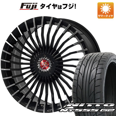 【パンク保証付き】【新品国産5穴100車】 夏タイヤ ホイール4本セット 225/35R19 ニットー NT555 G2 プレミックス グラッパ f30 (ブラックポリッシュ) 19インチ(送料無料)