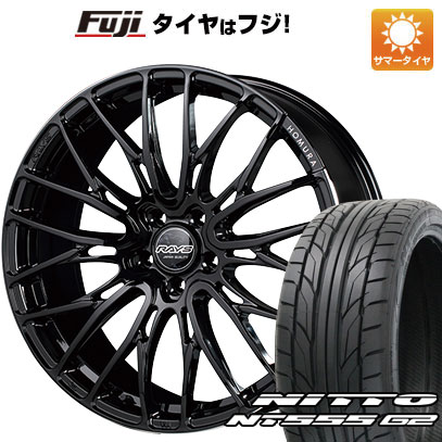 【パンク保証付】【新品国産5穴114.3車】 夏タイヤ ホイール4本セット 225/40R19 ニットー NT555 G2 レイズ ホムラ 2X10BD 19インチ(送料無料)