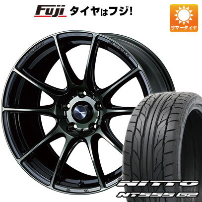 【パンク保証付】【新品国産5穴114.3車】 夏タイヤ ホイール4本セット 215/45R17 ニットー NT555 G2 ウェッズ ウェッズスポーツ SA-25R 17インチ(送料無料)