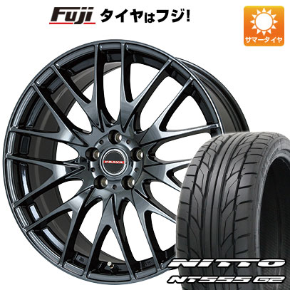 【パンク保証付き】【新品国産5穴114.3車】 夏タイヤ ホイール4本セット 225/35R20 ニットー NT555 G2 ビッグウエイ レイシーン プラバ9M(BMC) 20インチ(送料無料) サマータイヤ