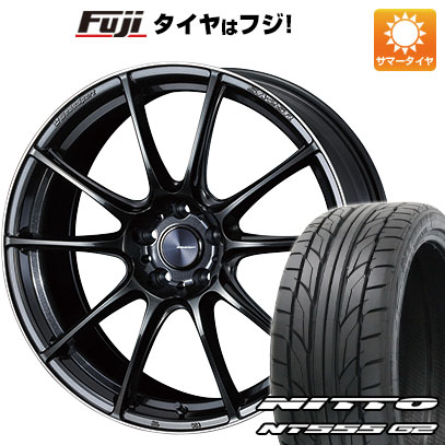 【パンク保証付】【新品国産5穴114.3車】 夏タイヤ ホイール4本セット 245/45R19 ニットー NT555 G2 ウェッズ ウェッズスポーツ SA-25R 19インチ(送料無料)