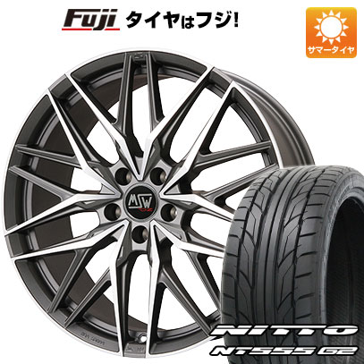 【パンク保証付き】【新品国産車用5穴114.3】 夏タイヤ ホイール4本セット 245/35R19 ニットー NT555 G2 MSW by OZ Racing MSW 50(マットガンメタポリッシュ) 19インチ(送料無料)