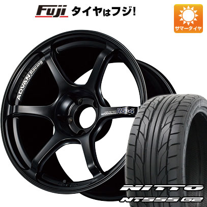 【パンク保証付】【新品国産5穴100車】 夏タイヤ ホイール4本セット 225/40R18 ニットー NT555 G2 ヨコハマ アドバンレーシング RG4 18インチ(送料無料)