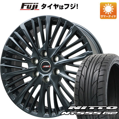 【パンク保証付き】【新品国産5穴114.3車】 夏タイヤ ホイール4本セット 215/35R19 ニットー NT555 G2 プレミックス MER-X(マットブラック) 19インチ(送料無料) サマータイヤ