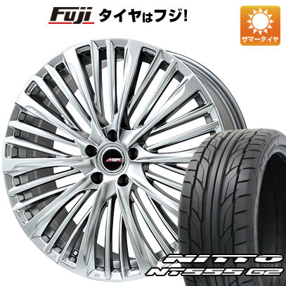 【パンク保証付き】【新品国産5穴114.3車】 夏タイヤ ホイール4本セット 235/35R20 ニットー NT555 G2 プレミックス MER-X(ハイパーシルバー) 20インチ(送料無料) サマータイヤ