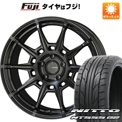 【パンク保証付き】【新品国産5穴114.3車】 夏タイヤ ホイール4本セット 215/45R18 ニットー NT555 G2 共豊 ガレルナ レフィーノ 18インチ(送料無料) サマータイヤ