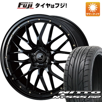 【パンク保証付】【新品国産5穴114.3車】 夏タイヤ ホイール4本セット 225/40R19 ニットー NT555 G2 ウェッズ ノヴァリス アセット M1 19インチ(送料無料)