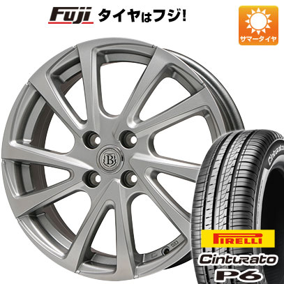 【新品国産4穴100車】 夏タイヤ ホイール4本セット 175/65R14 ピレリ チントゥラートP6 ブランドル E04 14インチ(送料無料)