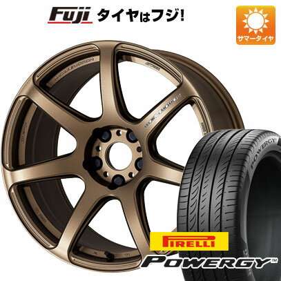 【新品国産5穴114.3車】 夏タイヤ ホイール4本セット 215/45R18 ピレリ パワジー WORK ワーク エモーション T7R 18インチ(送料無料) サマータイヤ