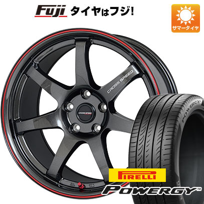 【新品国産5穴100車】 夏タイヤ ホイール4本セット 225/40R19 ピレリ パワジー ホットスタッフ クロススピード ハイパーエディションCR7 19インチ(送料無料) サマータイヤ