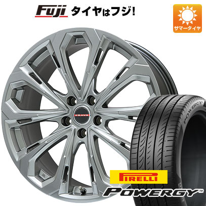 【新品国産5穴114.3車】 夏タイヤ ホイール4本セット 215/65R16 ピレリ パワジー ビッグウエイ レイシーン プラバ5X(クロームハイパーシルバー) 16インチ(送料無料) サマータイヤ