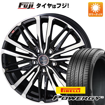 【新品国産5穴100車】 夏タイヤ ホイール4本セット 215/45R17 ピレリ パワジー 共豊 スマック クレスト 17インチ(送料無料)