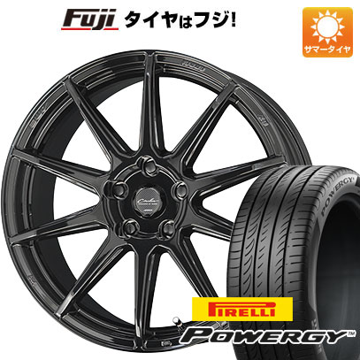 【新品国産5穴114.3車】 夏タイヤ ホイール4本セット 215/45R17 ピレリ パワジー 共豊 サーキュラー C10R 17インチ(送料無料) サマータイヤ
