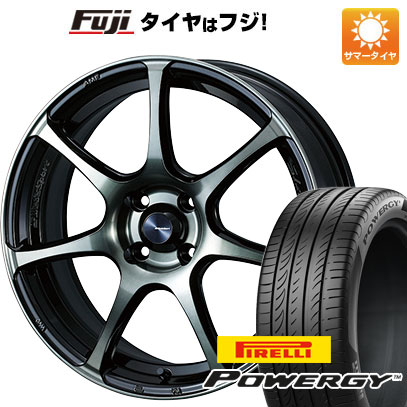 【新品国産4穴100車】 夏タイヤ ホイール4本セット 195/55R15 ピレリ パワジー ウェッズ ウェッズスポーツ SA-75R 15インチ(送料無料)