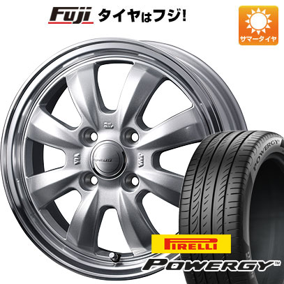 【新品国産4穴100車】 夏タイヤ ホイール4本セット 195/55R15 ピレリ パワジー ウェッズ グラフト 8S 15インチ(送料無料)