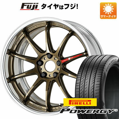 【新品国産5穴100車】 夏タイヤ ホイール4本セット 225/40R19 ピレリ パワジー ワーク エモーション ZR10 2P フルリバースリム 19インチ(送料無料)