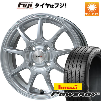 【新品国産4穴100車】 夏タイヤ ホイール4本セット 175/65R15 ピレリ パワジー レアマイスター LMスポーツLM-QR ハイパーシルバー 15インチ(送料無料)