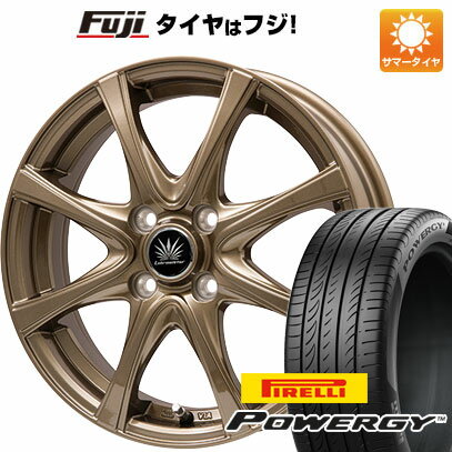 楽天フジ スペシャルセレクション【新品国産4穴100車】 夏タイヤ ホイール4本セット 195/55R15 ピレリ パワジー プレミックス アマルフィV Jr（ブロンズ） 15インチ（送料無料）