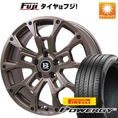 【新品国産5穴114.3車】 夏タイヤ ホイール4本セット 225/45R18 ピレリ パワジー ビッグウエイ B-LUGNAS BRD(マットブロンズ) 18インチ(送料無料) サマータイヤ