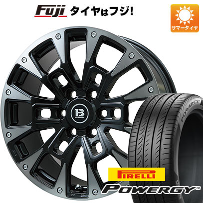 【新品国産5穴114.3車】 夏タイヤ ホイール4本セット 225/55R18 ピレリ パワジー ビッグウエイ B-LUGNAS BRD(ブラックポリッシュ/ブラッククリア) 18インチ(送料無料) サマータイヤ