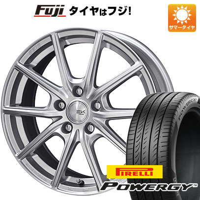 【新品国産5穴100車】 夏タイヤ ホイール4本セット 195/65R15 ピレリ パワジー 共豊 ザイン EK 15インチ(送料無料)