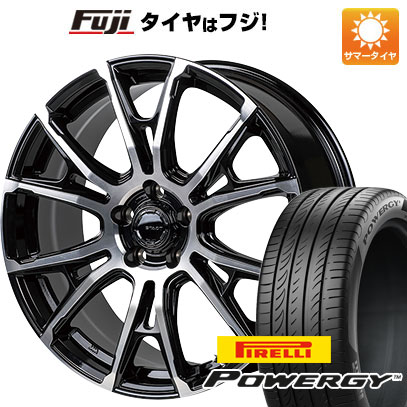 【新品国産5穴114.3車】 夏タイヤ ホイール4本セット 215/45R18 ピレリ パワジー モンツァ HI-BLOCK シュタッド 18インチ(送料無料) サマータイヤ