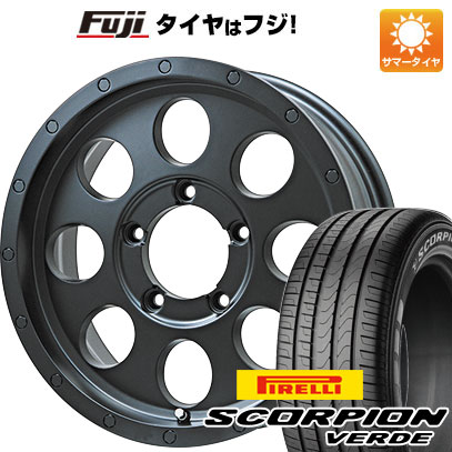 【新品】ジムニーシエラ/ジムニーノマド 夏タイヤ ホイール4本セット 215/70R16 ピレリ スコーピオン ヴェルデ レアマイスター LMG CS-8 マットブラック 16インチ(送料無料)