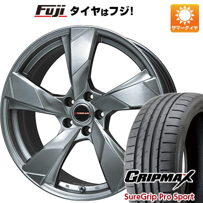 【新品国産5穴114.3車】 夏タイヤ ホイール4本セット 245/45R19 グリップマックス シュアグリップ PRO SPORTS BSW（限定） プレミックス ヴェランV(クロームハイパーシルバー) 19インチ(送料無料)