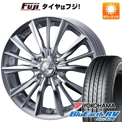 【パンク保証付き】【新品 軽自動車】ハスラー デリカミニ(4WD) 夏タイヤ ホイール4本セット 165/60R15 ヨコハマ ブルーアース RV-03CK WEDS ウェッズ レオニス VX 15インチ(送料無料) サマータイヤ