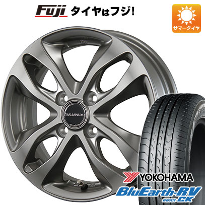 【パンク保証付】【新品国産4穴100車】 夏タイヤ ホイール4本セット 165/70R14 ヨコハマ ブルーアース RV-03CK ブリヂストン バルミナ ..