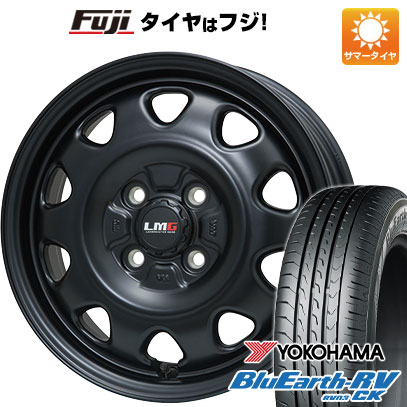 【パンク保証付】【新品 軽自動車】エブリイワゴン 夏タイヤ ホイール4本セット 165/60R14 ヨコハマ ブルーアース RV-03CK レアマイスター LMG OFF-STYLE(マットブラック) 14インチ(送料無料)