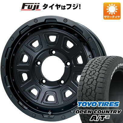 【新品】ジムニーシエラ 夏タイヤ ホイール4本セット 195/80R15 トーヨー オープンカントリー A/T III RWL/RBL レアマイスター LMG DS-10 マットブラック 15インチ(送料無料)