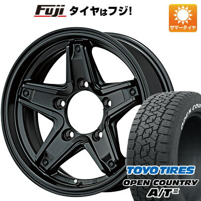 【新品】ジムニーシエラ 夏タイヤ ホイール4本セット 195/80R15 トーヨー オープンカントリー A/T III RWL/RBL レアマイスター LMG エトナ(マットブラック) 15インチ(送料無料)