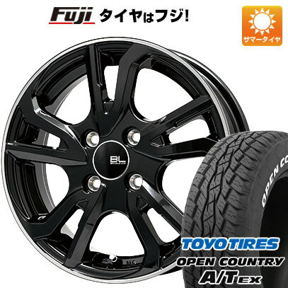 【新品国産5穴114.3車】 夏タイヤ ホイール4本セット 205/65R16 トーヨー オープンカントリー A/T EX ブランドルライン レツィオ ブラックリムポリッシュ 16インチ(送料無料)