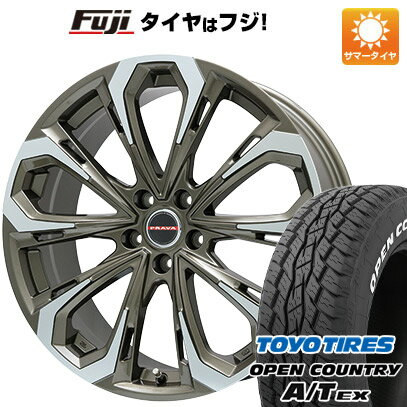 【新品国産5穴114.3車】 夏タイヤ ホイール4本セット 235/60R18 トーヨー オープンカントリー A/T EX ビッグウエイ レイシーン プラバ5X(ブロンズポリッシュ) 18インチ(送料無料)