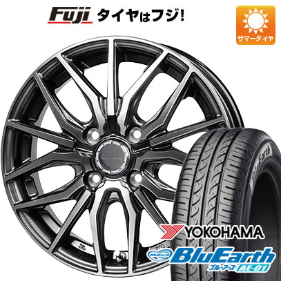 【新品国産4穴100車】 夏タイヤ ホイール4本セット 185/55R15 ヨコハマ ブルーアース AE-01 ホットスタッフ プレシャス アストM4 15インチ(送料無料) サマータイヤ