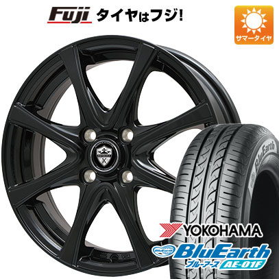 【新品国産4穴100車】 夏タイヤ ホイール4本セット 185/70R14 ヨコハマ ブルーアース AE-01F ブランドル KF25B 14インチ(送料無料)