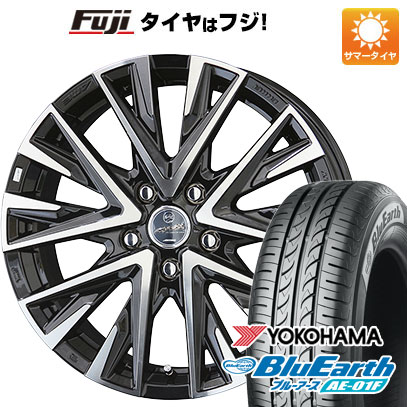 【新品国産車用5穴100】 夏タイヤ ホイール4本セット 205/55R16 ヨコハマ ブルーアース AE-01F 共豊 スマック レジーナ 16インチ(送料無料)
