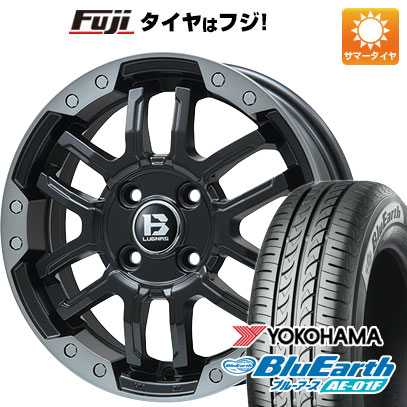 【新品国産車用5穴100】 夏タイヤ ホイール4本セット 205/55R16 ヨコハマ ブルーアース AE-01F ビッグウエイ B-LUGNAS FRD(マットブラック/ブラッククリアリム) 16インチ(送料無料)
