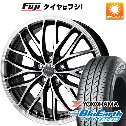 【新品国産車用5穴114.3】 夏タイヤ ホイール4本セット 195/65R15 ヨコハマ ブルーアース AE-01F ホットスタッフ クロノス CH-113 15インチ(送料無料)